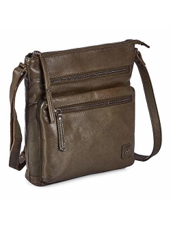 Leather Crossbody Purses and Handbags for Women-Premium Crossover Bag Over the Shoulder Womens