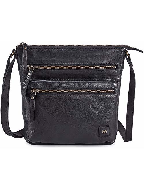 Leather Crossbody Purses and Handbags for Women-Premium Crossover Bag Over the Shoulder Womens