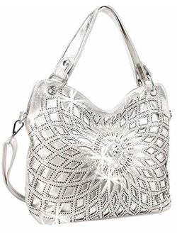 Zzfab Double Handles Starburst Bling Purse