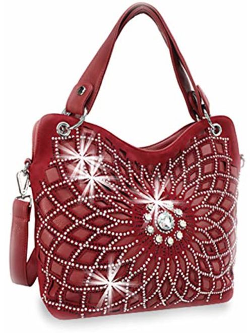 Zzfab Double Handles Starburst Bling Purse