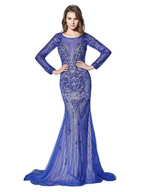 Sarahbridal Women's Prom Dresses Long 2020 Fromal Evening Ball Gowns