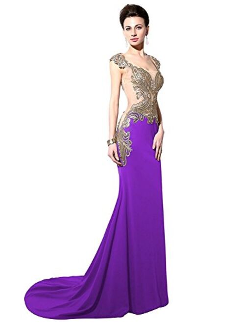 Sarahbridal Women's Prom Dresses Long 2020 Fromal Evening Ball Gowns