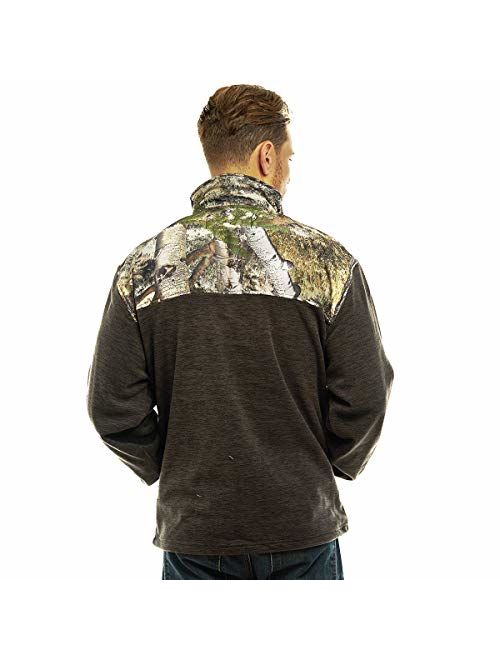 Trailcrest Men's C-Max Full Zip Polar Fleece Jacket, Mossy Oak Mountain Country Camo