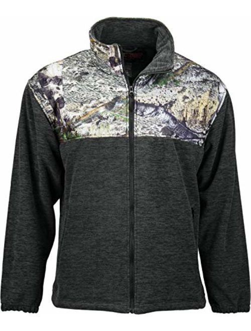 Trailcrest Men's C-Max Full Zip Polar Fleece Jacket, Mossy Oak Mountain Country Camo