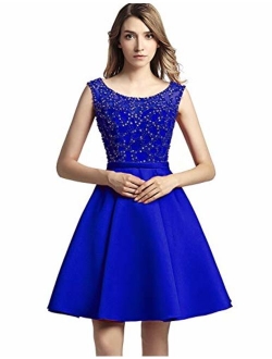 Sarahbridal Women's Short Tulle Beading Homecoming Dresses 2020 Prom Party Embellished Gowns