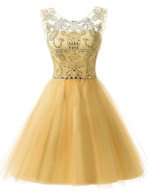 Sarahbridal Women's Short Tulle Beading Homecoming Dresses 2020 Prom Party Embellished Gowns