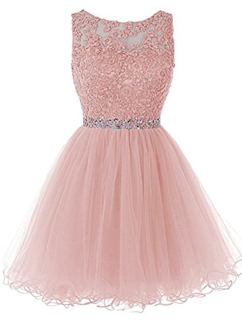 Sarahbridal Women's Short Tulle Beading Homecoming Dresses 2020 Prom Party Embellished Gowns