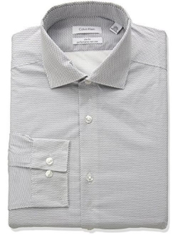 Men's Dress Shirt Slim Fit Non Iron Stretch Print