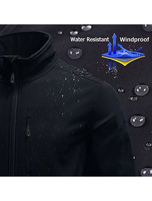 TRAILSIDE SUPPLY CO. Mens Lightweight Winter Softshell Fleece Jackets and Coats