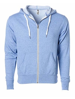 Global Blank Unisex Slim Fit French Terry Lightweight Zip-Up Sweatshirt Hoodie