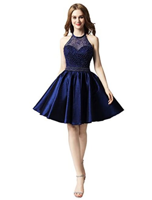 Belle House Women's Short Beading Dress A Line Prom Ball Gown