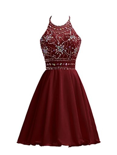 Belle House Women's Short Beading Dress A Line Prom Ball Gown