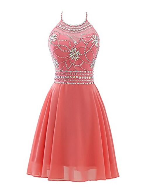 Belle House Women's Short Beading Dress A Line Prom Ball Gown