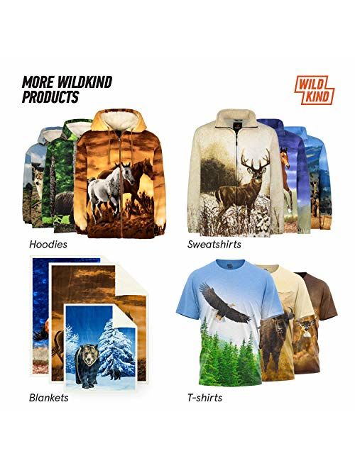 Men's Women's Sweater Jacket Full Zip Fleece Elk Wildlife Sweatshirt Wildkind