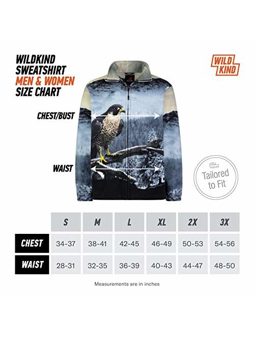 Men's Women's Sweater Jacket Full Zip Fleece Falcon Wildlife Sweatshirt Wildkind