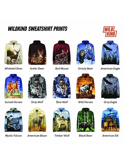 Men's Women's Sweater Jacket Full Zip Fleece Falcon Wildlife Sweatshirt Wildkind