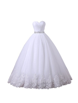 YIPEISHA Wedding Dress Sweetheart Tulle Wedding Dresses for Bridal Plus Size Ball Gowns