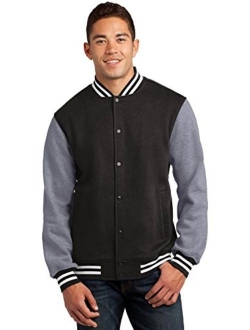 Sport Tek Fleece Letterman Jacket. ST270