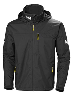 33875 Men's Crew Lightweight Waterproof Windproof Breathable Sailing Rain Coat Jacket with Stowable Hood