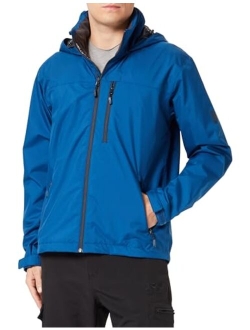 33875 Men's Crew Lightweight Waterproof Windproof Breathable Sailing Rain Coat Jacket with Stowable Hood