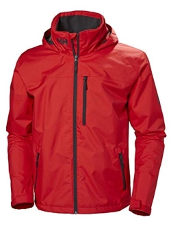 33875 Men's Crew Lightweight Waterproof Windproof Breathable Sailing Rain Coat Jacket with Stowable Hood