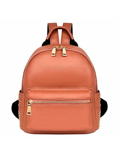 Genuine Leather Backpack Purse For Women Fashion Casual Backpacks For Teens Ladies Shoulder Bags