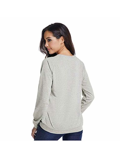 UGET Women's Long Sleeve My Neighbor Totoro Sweatshirt Pullover Shirt Tops