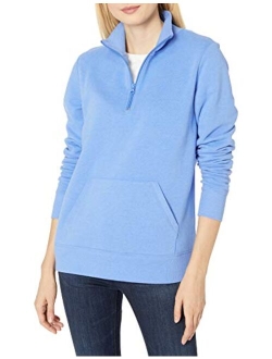 Women's Long-Sleeve Lightweight French Terry Fleece Quarter-Zip Top