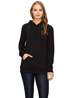 ALWAYS Women's Fleece Hoodie - Premium Soft Casual Basic Long Sleeve Sweatshirt Black S