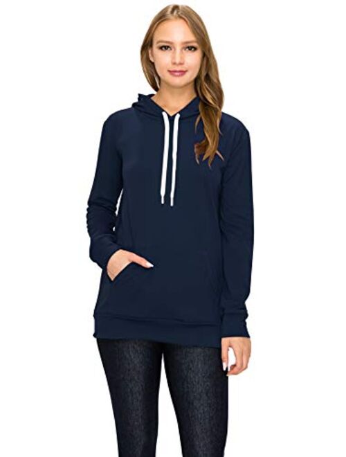 ALWAYS Women's Fleece Hoodie - Premium Soft Casual Basic Long Sleeve Sweatshirt Black S