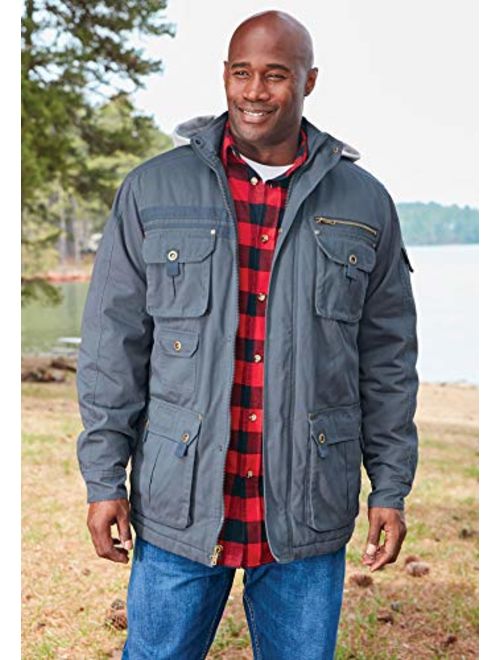 Boulder Creek by KingSizeBoulder Creek Men's Big and Tall Multi-Pocket Twill Jacket