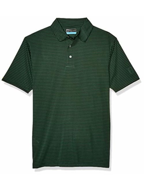 PGA TOUR Men's Short Sleeve Feeder Stripe Polo Shirt