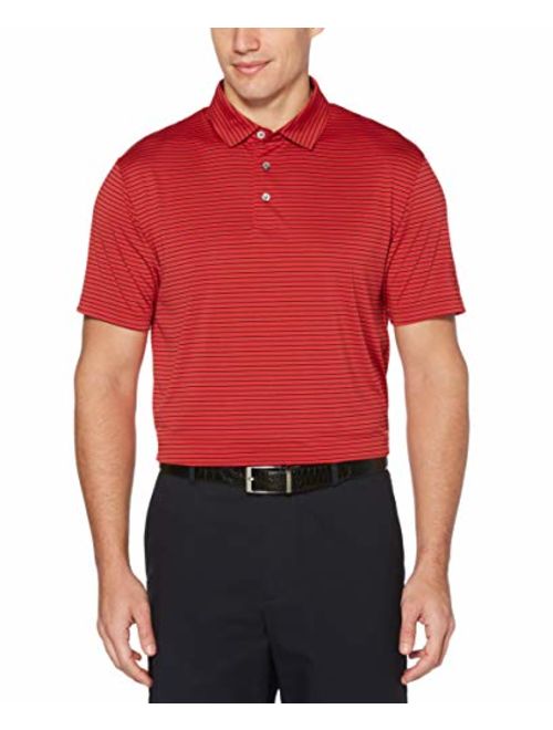 PGA TOUR Men's Short Sleeve Feeder Stripe Polo Shirt