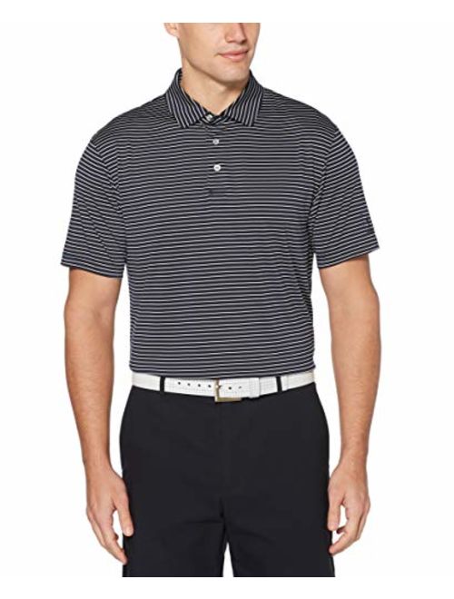 PGA TOUR Men's Short Sleeve Feeder Stripe Polo Shirt