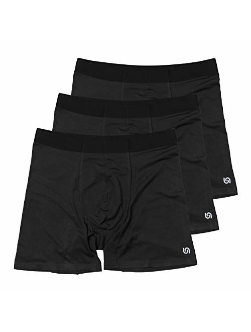 UnderAir Men's 3 Pack Micro Modal Trunks with SeaWeev