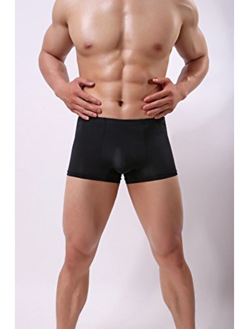 Men's Silk Boxer Briefs Stretch Breathable Underwear Pack Health to Wear