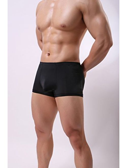 Men's Silk Boxer Briefs Stretch Breathable Underwear Pack Health to Wear