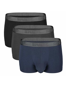 Men's 3 Pack Classic Drop Needle Soft Modal Fabric Trunks Underwear