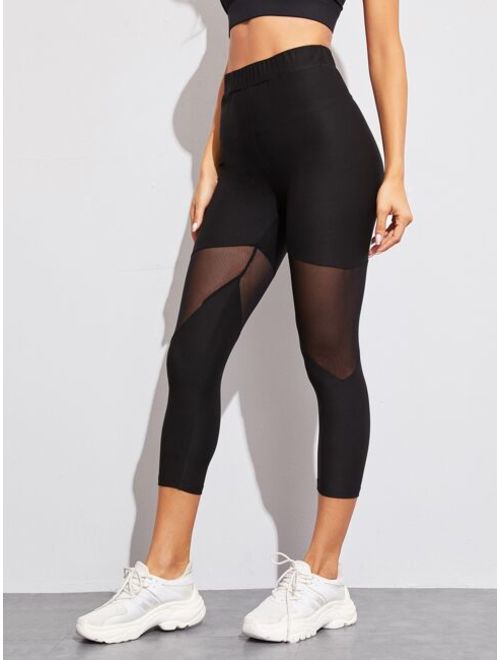 Shein Mesh Insert Leggings