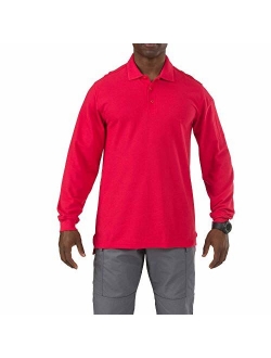 5.11 Tactical Men's Utility Long Sleeve Polo, Polyester-Cotton, Integrated Side Vents, Style 72057