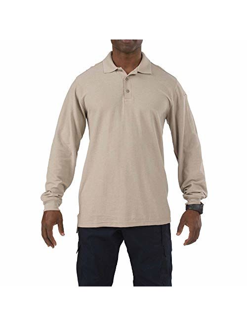 5.11 Tactical Men's Utility Long Sleeve Polo, Polyester-Cotton, Integrated Side Vents, Style 72057