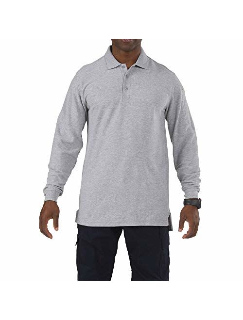 5.11 Tactical Men's Utility Long Sleeve Polo, Polyester-Cotton, Integrated Side Vents, Style 72057