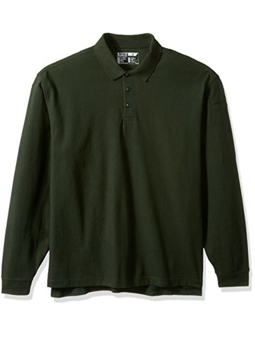 5.11 Tactical Men's Utility Long Sleeve Polo, Polyester-Cotton, Integrated Side Vents, Style 72057