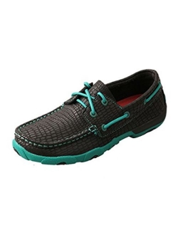 Twisted X Women's Boat Shoe Leather Driving Moccasins