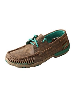 Twisted X Women's Boat Shoe Leather Driving Moccasins