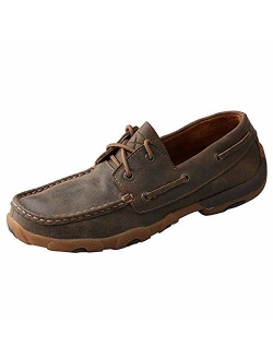 Twisted X Women's Boat Shoe Leather Driving Moccasins