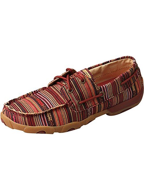 Twisted X Women's Boat Shoe Leather Driving Moccasins