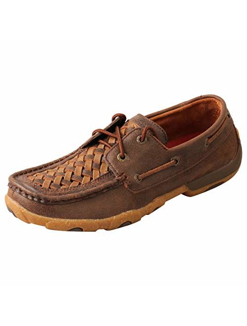 Twisted X Women's Boat Shoe Leather Driving Moccasins