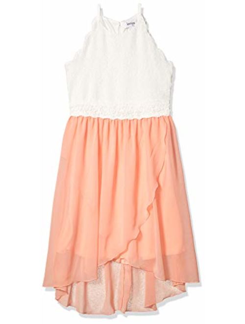 Speechless Girls' Scalloped Bodice High-Low Party Dress