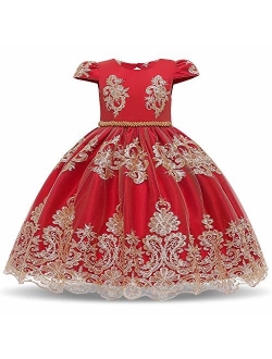 TTYAOVO Flower Girls Dresses Toddler Princess Wedding Party Dress